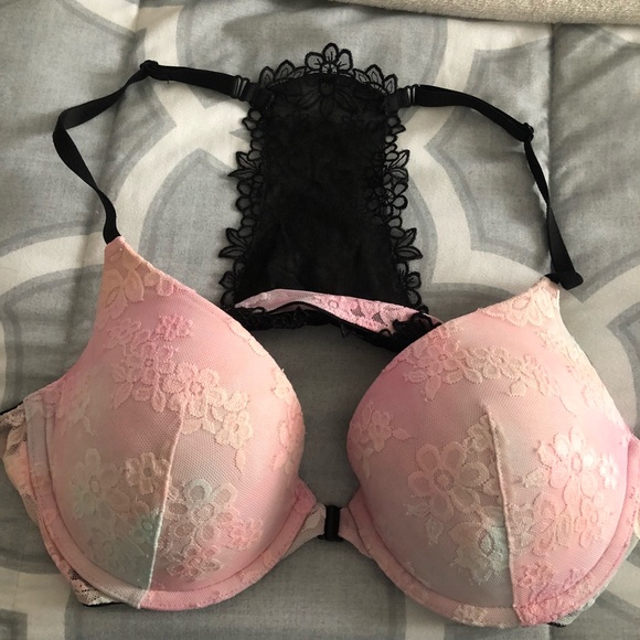 Lace Back Racerback Bra (PINK) - Picture 1 of 5